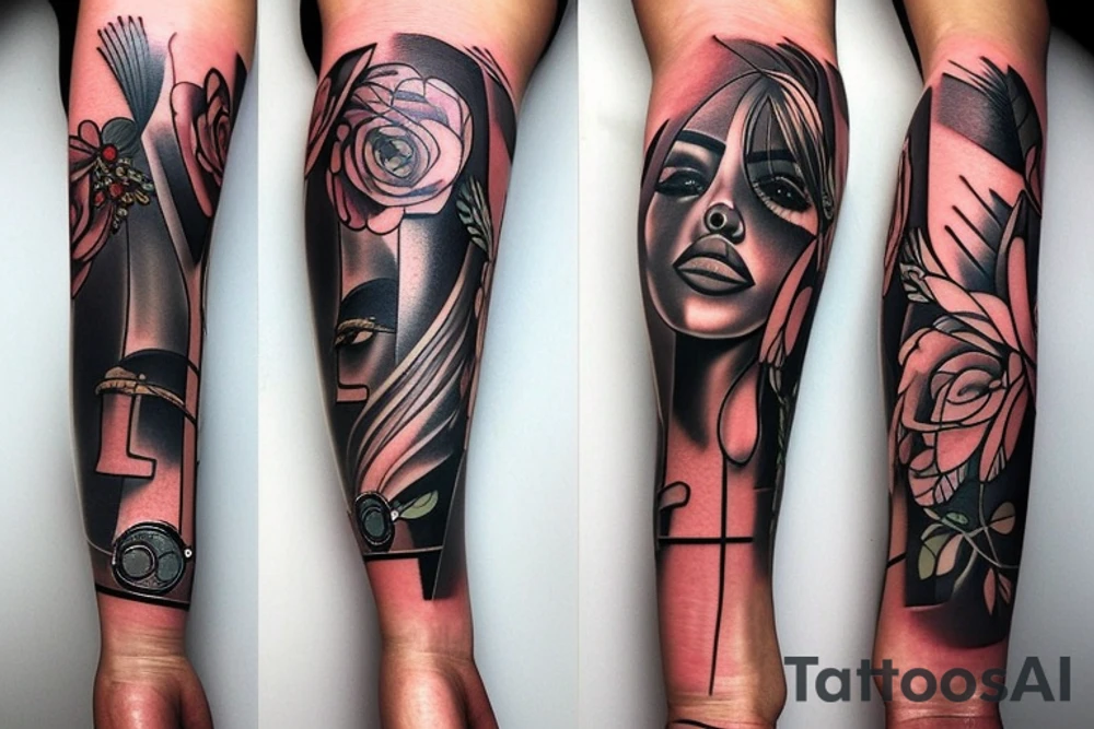 bionic forearm tattoo idea