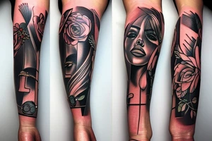 bionic forearm tattoo idea