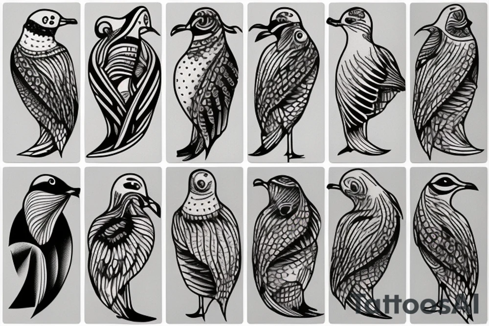 Seagull poker tattoo idea