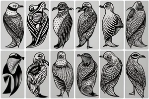 Seagull poker tattoo idea