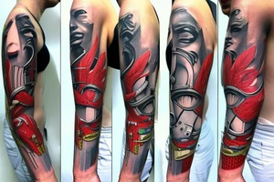 bionic, artificial forearm tattoo idea