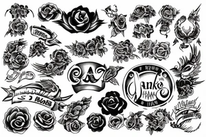 make a logo with 2 a's tattoo idea