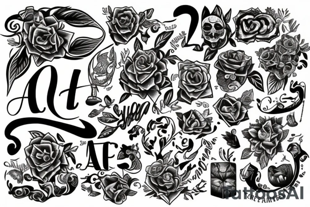 two times the letter a tattoo idea