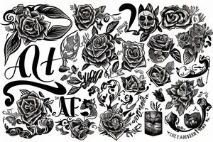 two times the letter a tattoo idea