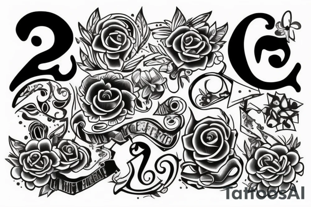 two times the letter a tattoo idea