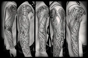 Music and swords tattoo idea