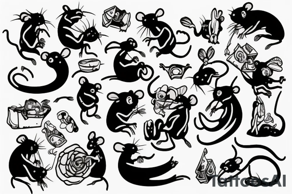 rat ugly funny tattoo idea