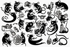 rat ugly funny tattoo idea