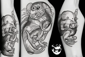 rat ugly funny tattoo idea