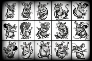 rat ugly funny tattoo idea