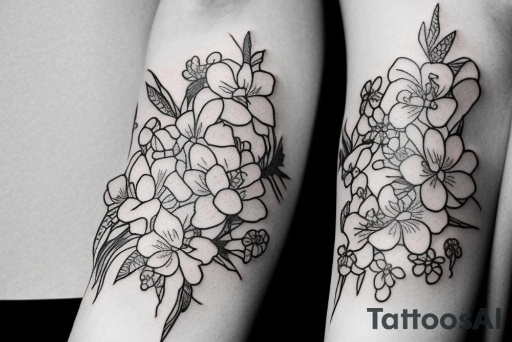 sakura flower tattoo idea