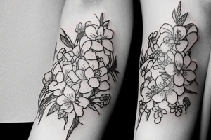 sakura flower tattoo idea