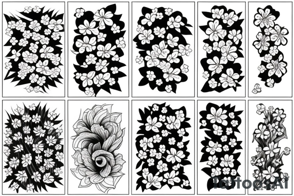 sakura flower tattoo idea