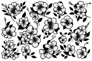 cherry blossom flower tattoo idea
