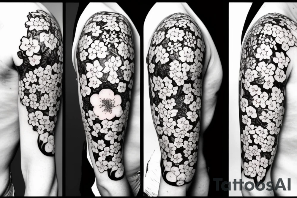 cherry blossom flower tattoo idea