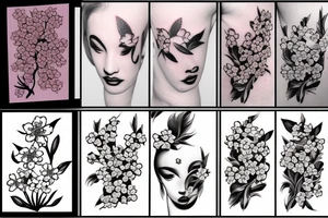 cherry blossom flower tattoo idea