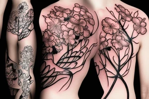 cherry blossom flower tattoo idea