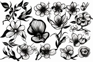 cherry blossom flower tattoo idea