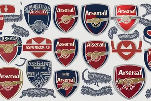 Arsenal Football Club logo with a tribal look tattoo idea