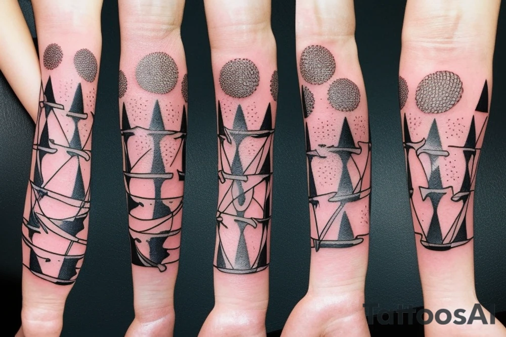 Mixed cancer Aries constellation tattoo idea