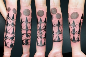 Mixed cancer Aries constellation tattoo idea