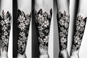 flowers just for top of inner forearm tattoo idea