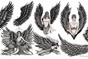 a greek godess with wings tattoo idea