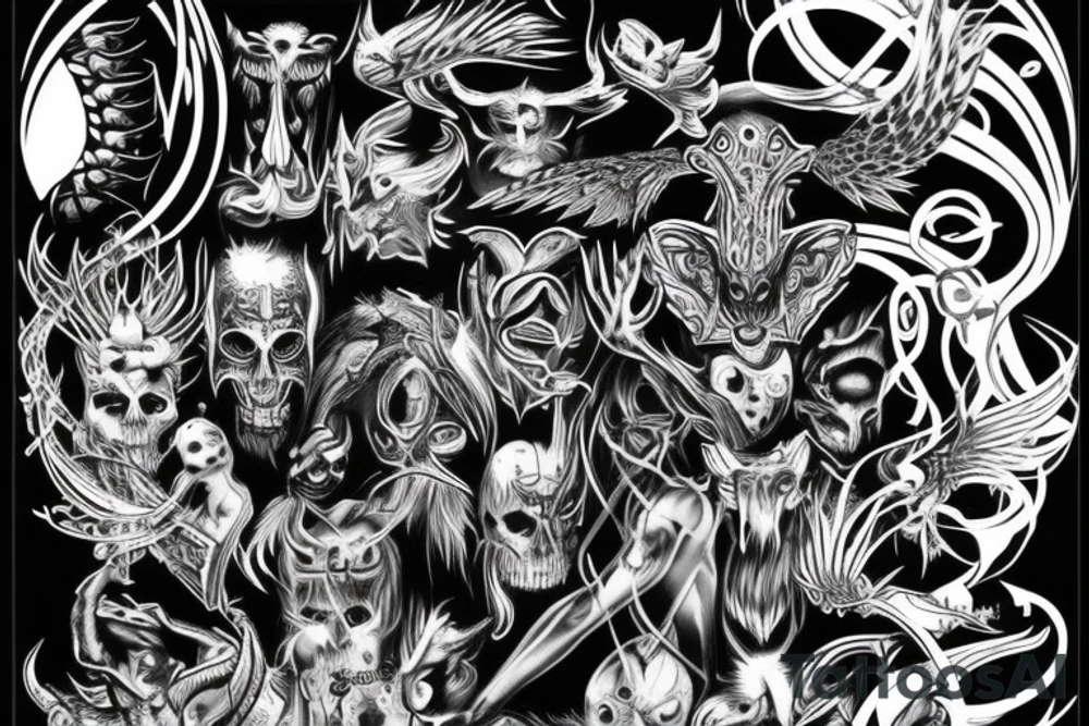 demon full back tattoo tattoo idea