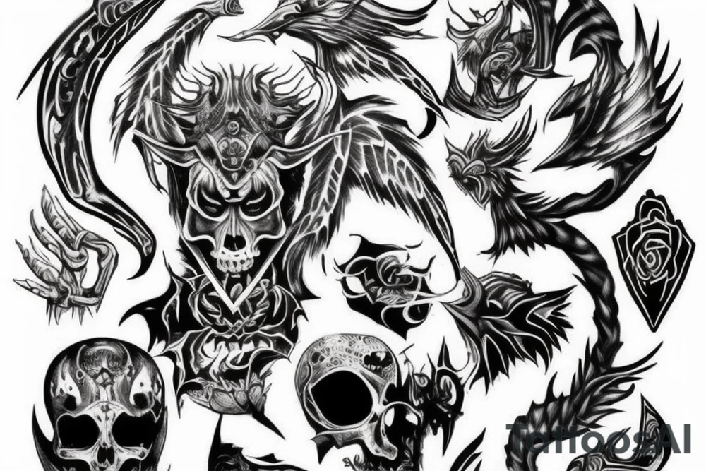 demon full back tattoo tattoo idea