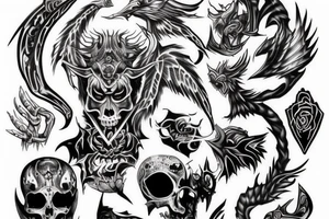 demon full back tattoo tattoo idea