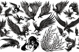 phoenix burning tattoo idea