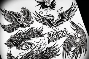 phoenix burning tattoo idea