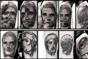 Greek God Decaying tattoo idea