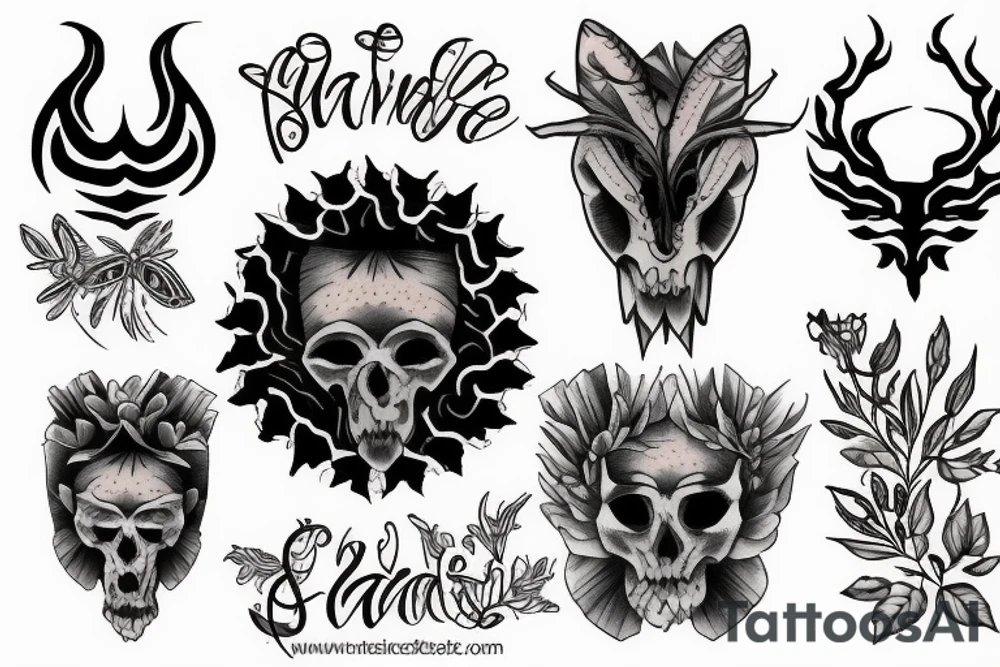 Masculine nature tattoo tattoo idea
