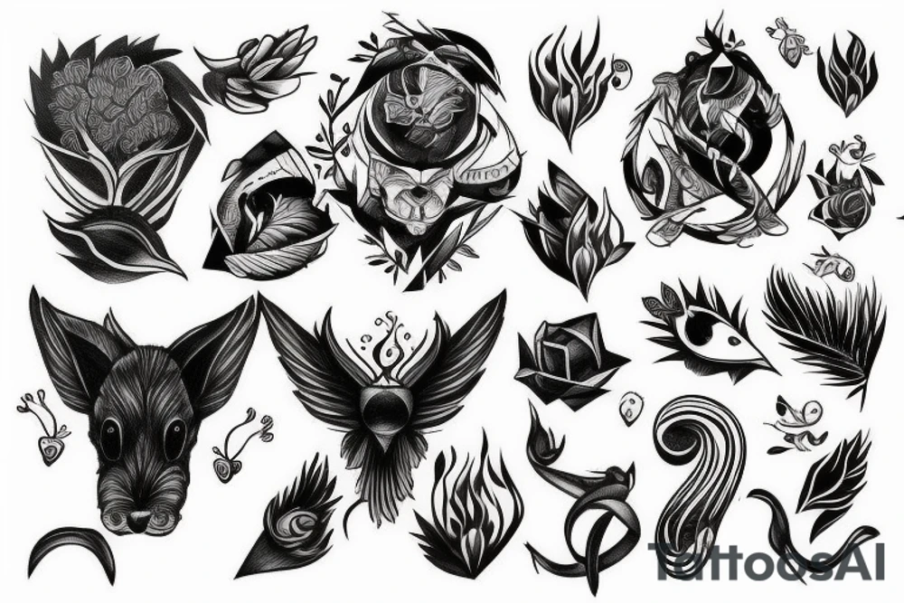 Masculine nature tattoo tattoo idea