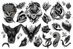 Masculine nature tattoo tattoo idea