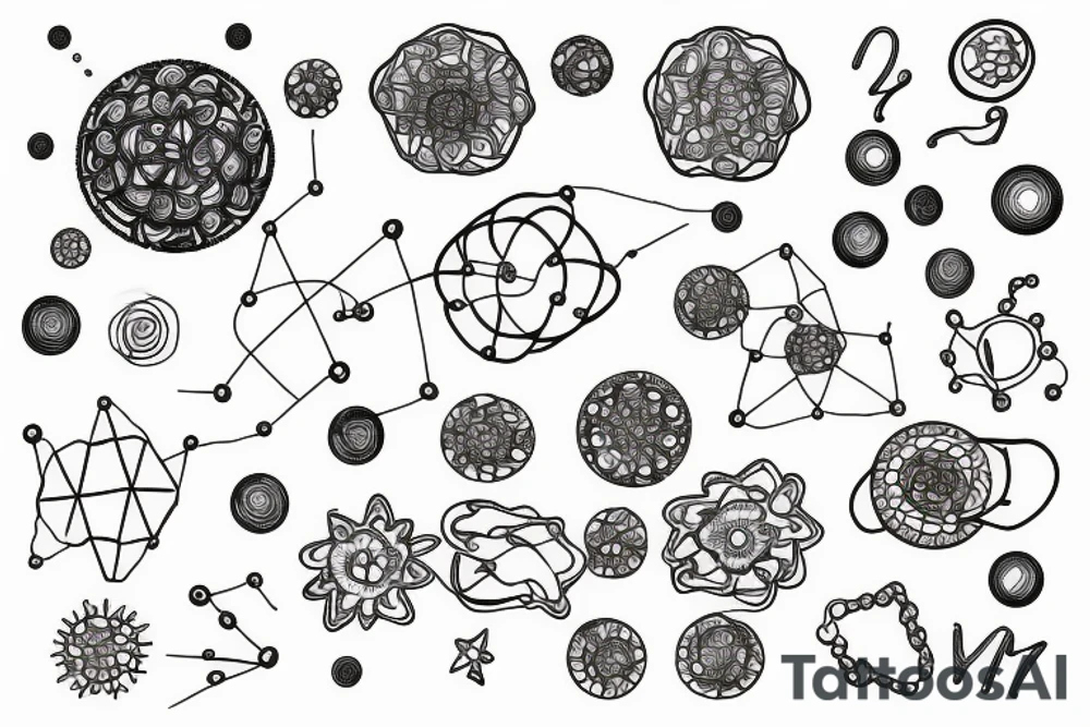 Serotonin molecule tattoo idea