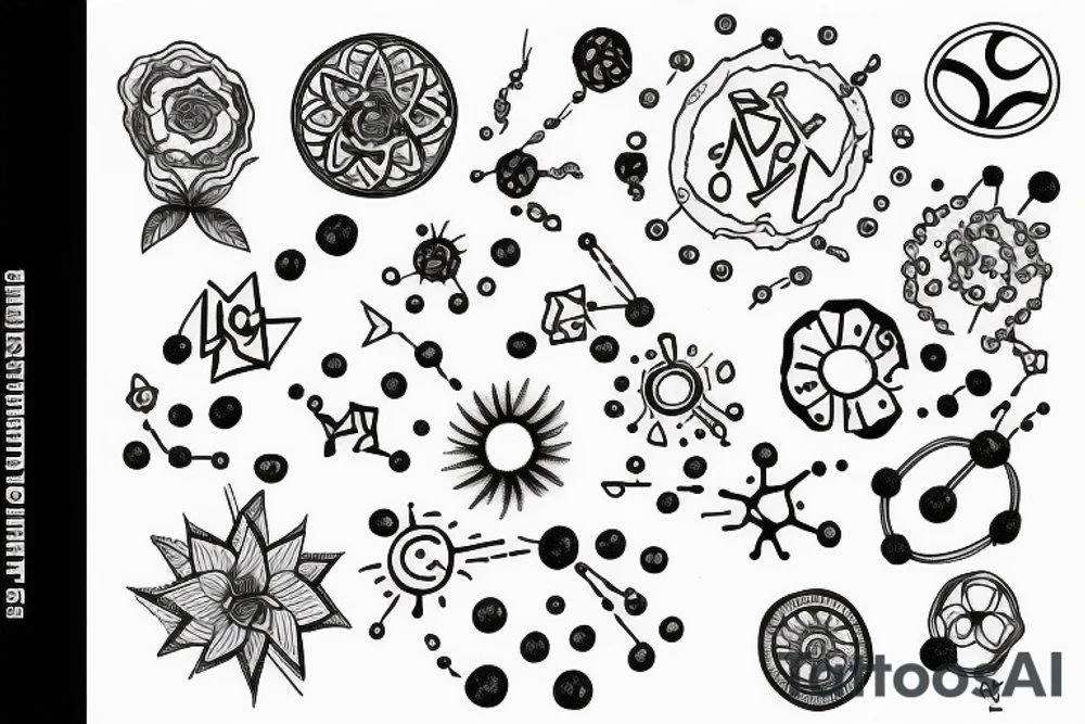 Serotonin molecule tattoo idea