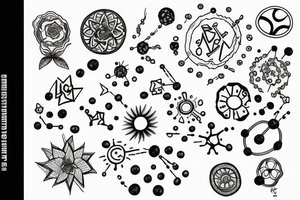 Serotonin molecule tattoo idea
