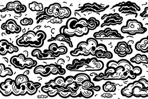 Storm cloud with lightning tattoo idea