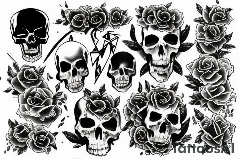 Death memorial tattoo idea