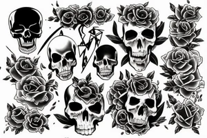 Death memorial tattoo idea