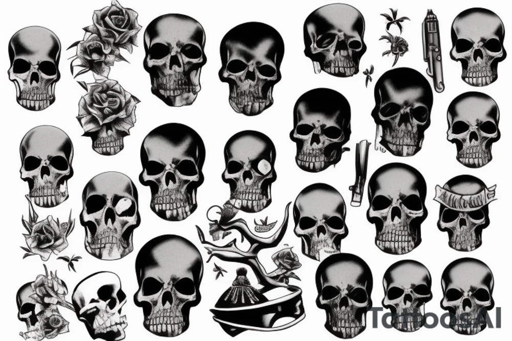 Death memorial tattoo idea