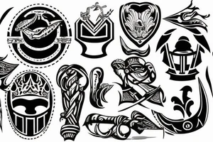 Gladiators fighting tattoo idea