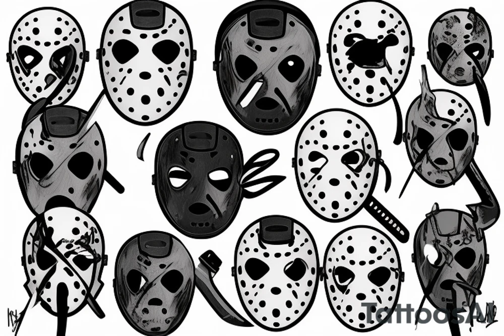 Hockey mask Jason voorhees tattoo idea