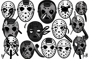 Hockey mask Jason voorhees tattoo idea