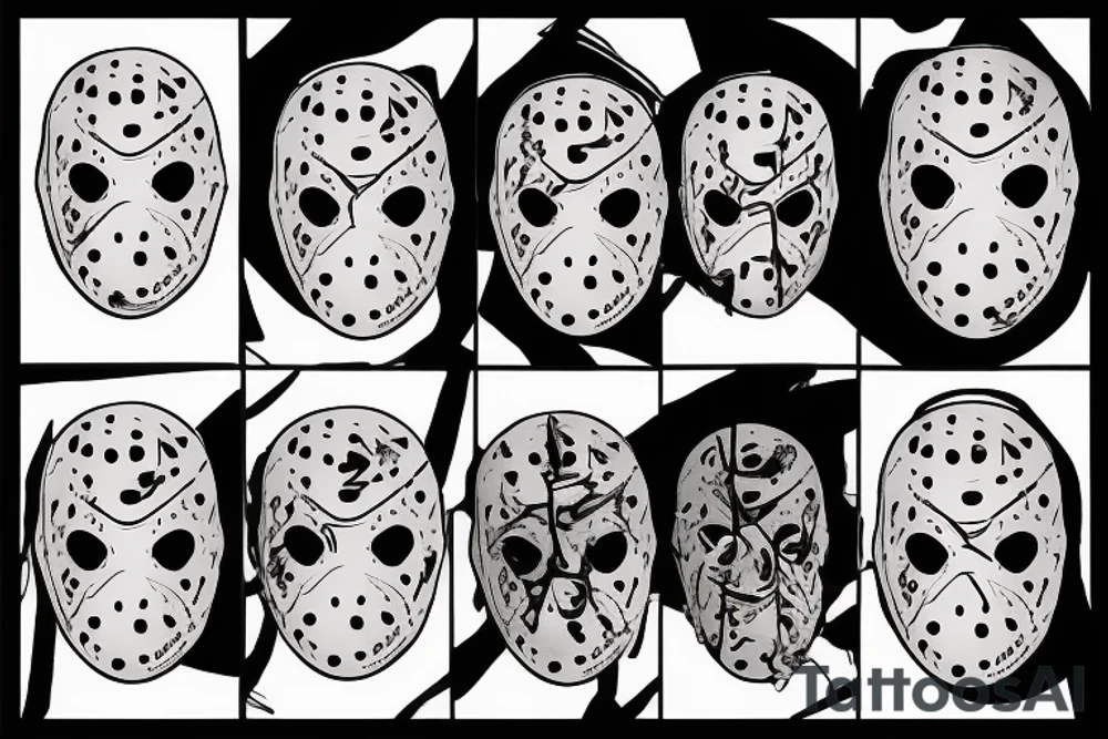 Hockey mask Jason voorhees tattoo idea
