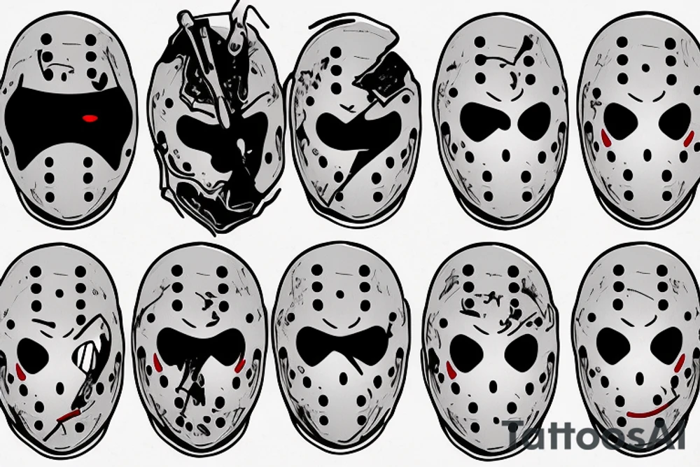 Hockey mask Jason voorhees Friday the 13th tattoo idea