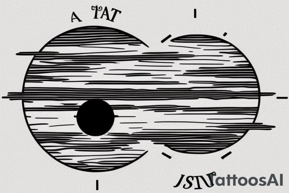 A simple, not very realistic, sunset on the sea, with morse code for R, M, J, and A as the sun's rays. Include another morse code for A somewhere else tattoo idea