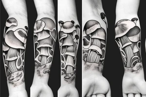 Mushroom arm band tattoo idea